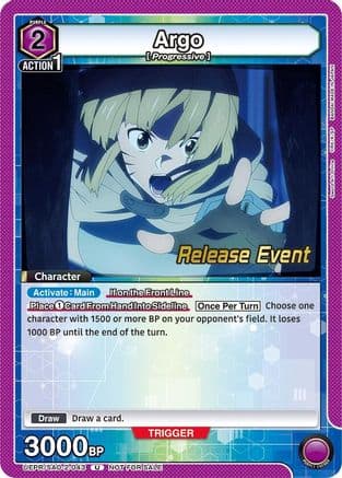 Argo (043) — UEX06BT: Sword Art Online Vol.2 Release Event Cards