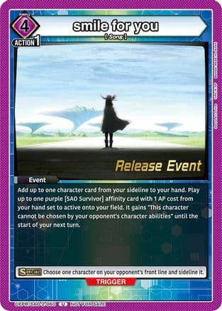 smile for you — UEX06BT: Sword Art Online Vol.2 Release Event Cards