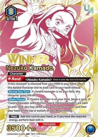 Nezuko Kamado (021) (Winner) — Union Arena Promotion Cards
