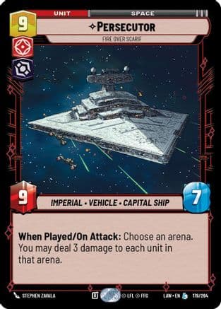Persecutor - Fire Over Scarif — A Lawless Time Star Wars: Unlimited card by Stephen Zavala