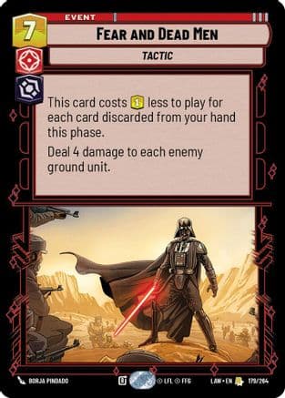 Fear and Dead Men — A Lawless Time Star Wars: Unlimited card by Borja Pindado