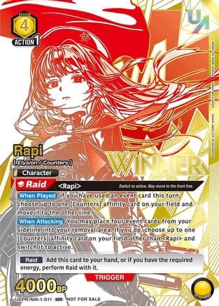Rapi (011) (Winner) — Union Arena Promotion Cards