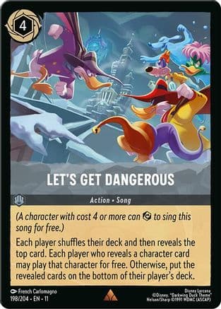 Let's Get Dangerous — Winterspell Disney Lorcana card by French Carlomagno