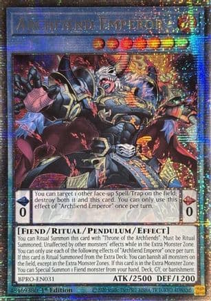 Archfiend Emperor (Starlight Rare) — Burst Protocol Yu-Gi-Oh! card by SōShi