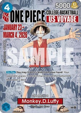 Monkey.D.Luffy (055) (College Basketball US Voyage) — One Piece Promotion Cards