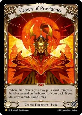 Crown of Providence — Compendium of Rathe - Antiquity Pack Flesh and Blood card by Dominik Mayer