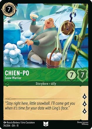 Chien-Po  - Snow Warrior — Winterspell Disney Lorcana card by Rosa la Barbera / Livio Cacciatore