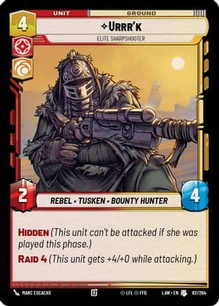 Urrr'k - Elite Sharpshooter — A Lawless Time Star Wars: Unlimited card by Marc Escachx