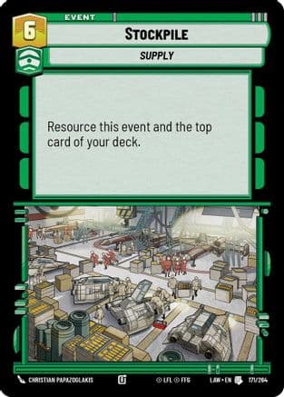 Stockpile — A Lawless Time Star Wars: Unlimited card by Christian Papazoglakis