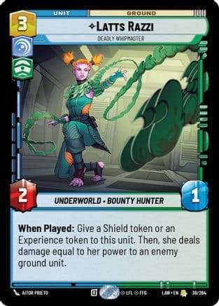 Latts Razzi - Deadly Whipmaster — A Lawless Time Star Wars: Unlimited card by Aitor Prieto
