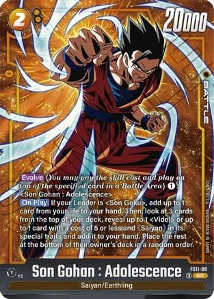 Son Gohan : Adolescence - FS11-09 — Starter Deck EX: The Phase of Evolution