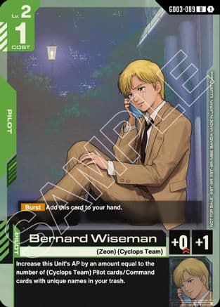 Bernard Wiseman (GD03 Release Event) — Gundam Promotional Cards