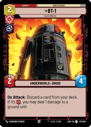 BT-1 - Blastomech — A Lawless Time Star Wars: Unlimited card by Kaihound Studios