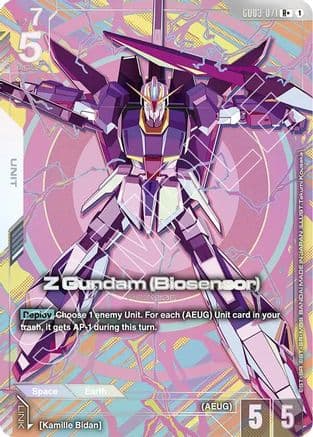 Z Gundam (Biosensor) (R+) — Steel Requiem Gundam Card Game card by Kamille Bidan