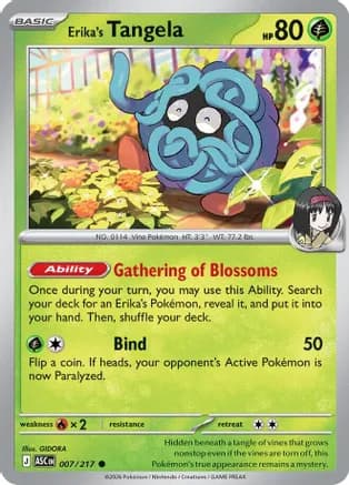 Erika's Tangela - 007/217 — ME: Ascended Heroes Pokémon TCG card by GIDORA