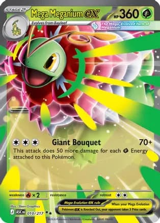 Mega Meganium ex - 010/217 — ME: Ascended Heroes Pokémon TCG card by 5ban Graphics