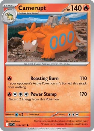 Camerupt — ME: Ascended Heroes Pokémon TCG card by Minahamu