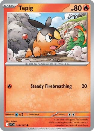 Tepig — ME: Ascended Heroes Pokémon TCG card by Uninori