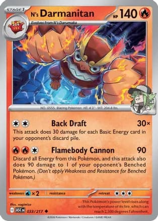 N's Darmanitan — ME: Ascended Heroes Pokémon TCG card by nagimiso