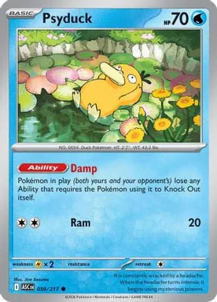Psyduck - 039/217 — ME: Ascended Heroes Pokémon TCG card by Jiro Sasumo