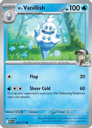 N's Vanillish — ME: Ascended Heroes Pokémon TCG card by kirisAki