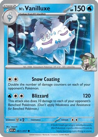 N's Vanilluxe — ME: Ascended Heroes Pokémon TCG card by imoniii