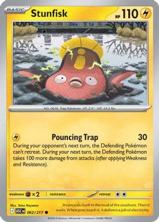 Stunfisk — ME: Ascended Heroes Pokémon TCG card by Tetsu Kayama