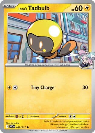 Iono's Tadbulb — ME: Ascended Heroes Pokémon TCG card by kurumitsu