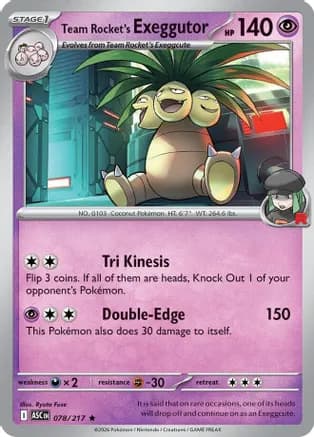 Team Rocket's Exeggutor — ME: Ascended Heroes Pokémon TCG card by Ryuta Fuse
