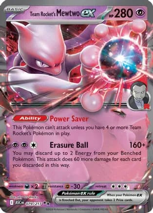Team Rocket's Mewtwo ex - 079/217 — ME: Ascended Heroes Pokémon TCG card by aky CG Works