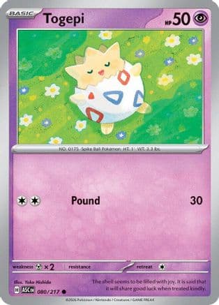 Togepi — ME: Ascended Heroes Pokémon TCG card by Yoko Hishida