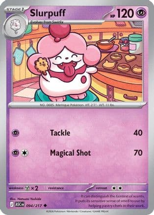 Slurpuff - 094/217 — ME: Ascended Heroes Pokémon TCG card by Natsumi Yoshida