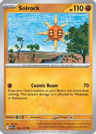 Solrock — ME: Ascended Heroes Pokémon TCG card by Whisker