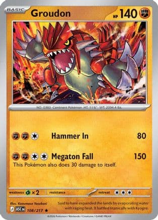 Groudon — ME: Ascended Heroes Pokémon TCG card by Kazumasa Yasukuni
