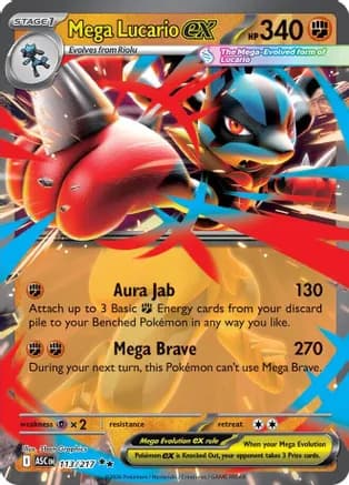 Mega Lucario ex — ME: Ascended Heroes Pokémon TCG card by 5ban Graphics