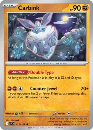 Carbink - 117/217 — ME: Ascended Heroes Pokémon TCG card by Eri Kamei