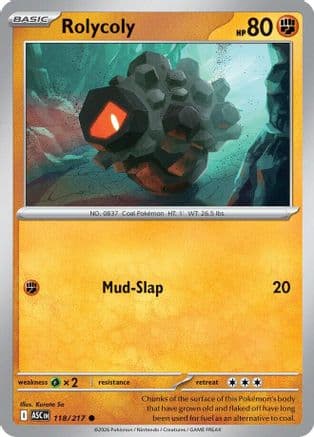 Rolycoly — ME: Ascended Heroes Pokémon TCG card by Kurata So