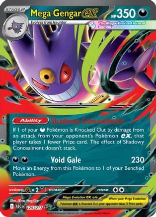 Mega Gengar ex - 125/217 — ME: Ascended Heroes Pokémon TCG card by 5ban Graphics