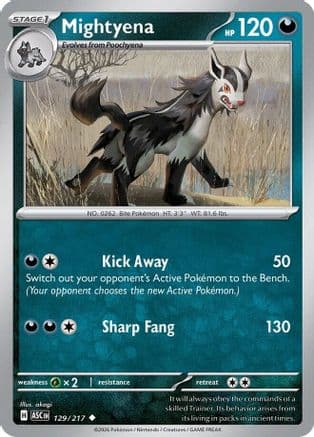 Mightyena - 129/217 — ME: Ascended Heroes Pokémon TCG card by akagi