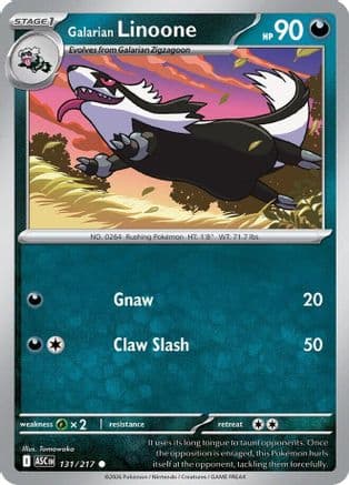 Galarian Linoone — ME: Ascended Heroes Pokémon TCG card by Tomowaka