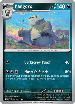 Pangoro — ME: Ascended Heroes Pokémon TCG card by takashi shiraishi