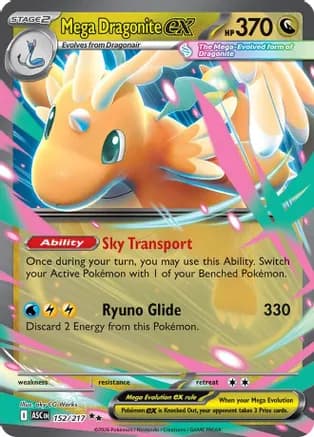 Mega Dragonite ex - 152/217 — ME: Ascended Heroes Pokémon TCG card by aky CG Works