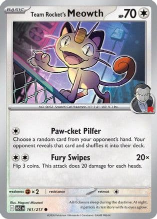 Team Rocket's Meowth — ME: Ascended Heroes Pokémon TCG card by Megumi Mizutani