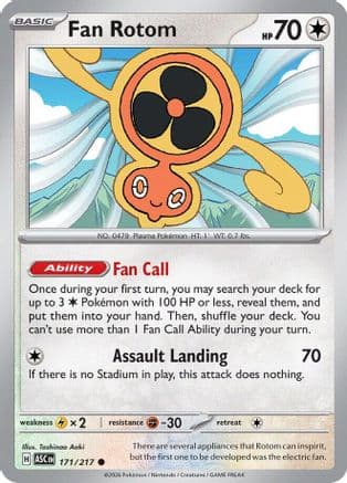 Fan Rotom - 171/217 — ME: Ascended Heroes Pokémon TCG card by Toshinao Aoki
