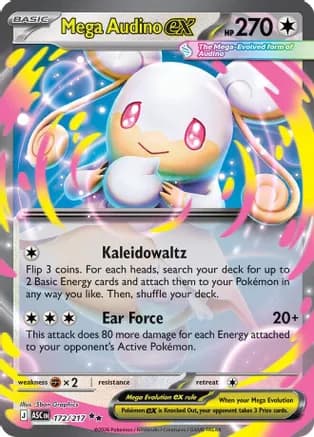 Mega Audino ex - 172/217 — ME: Ascended Heroes Pokémon TCG card by 5ban Graphics