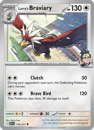 Larry's Braviary — ME: Ascended Heroes Pokémon TCG card by Ryuta Fuse