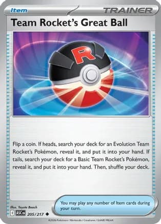 Team Rocket's Great Ball — ME: Ascended Heroes Pokémon TCG card by Toyste Beach