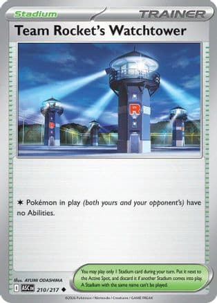 Team Rocket's Watchtower — ME: Ascended Heroes Pokémon TCG card by AYUMI ODASHIMA