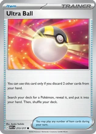 Ultra Ball - 213/217 — ME: Ascended Heroes Pokémon TCG card by Ayaka Yoshida