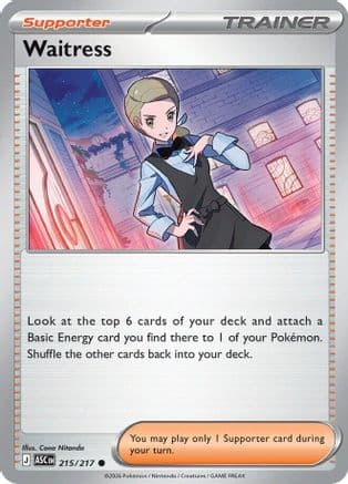 Waitress — ME: Ascended Heroes Pokémon TCG card by Cona Nitanda